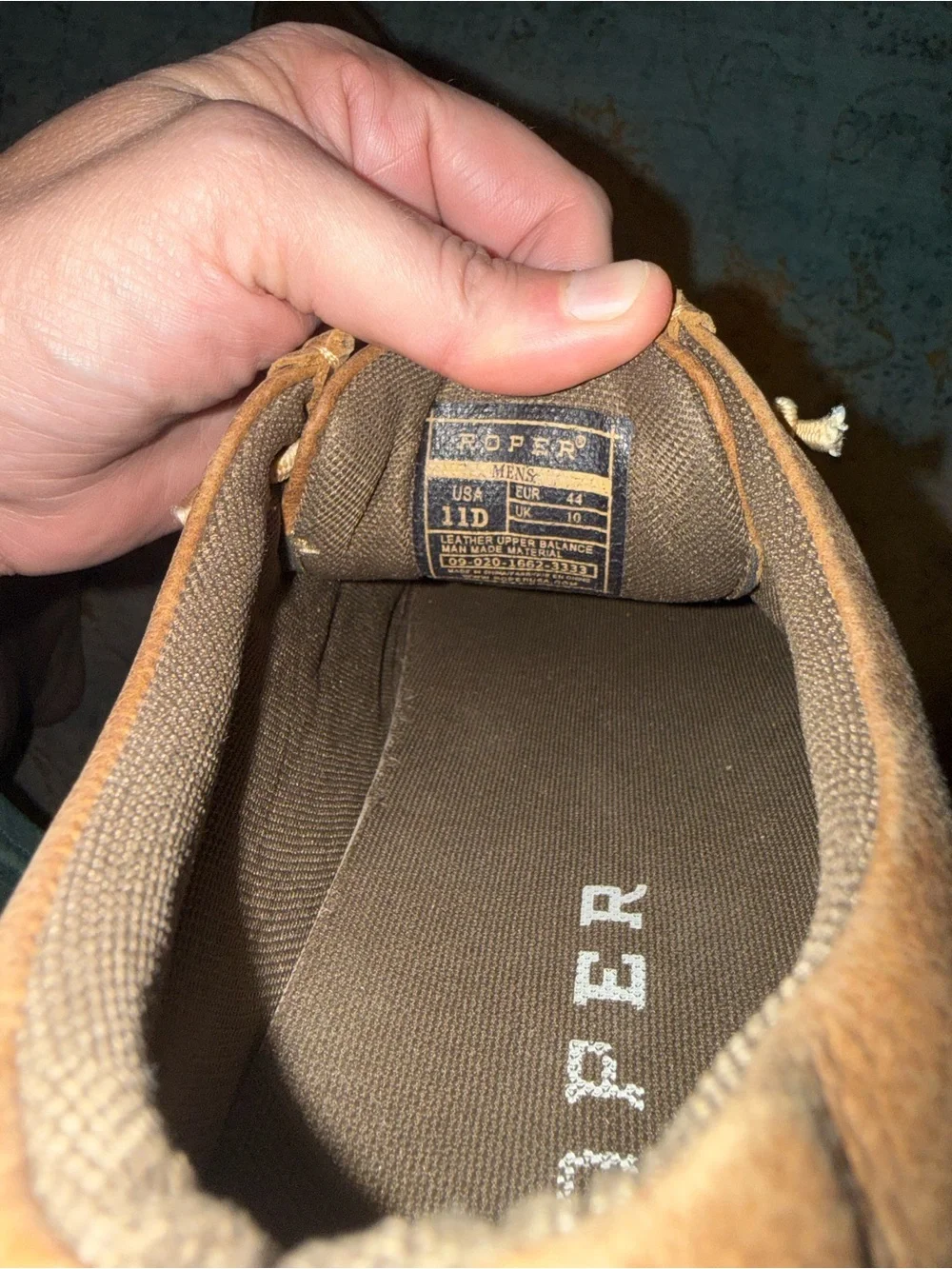 ROPER Men's Casual Brown Leather Moc Toe Boat Shoes Size 11D
